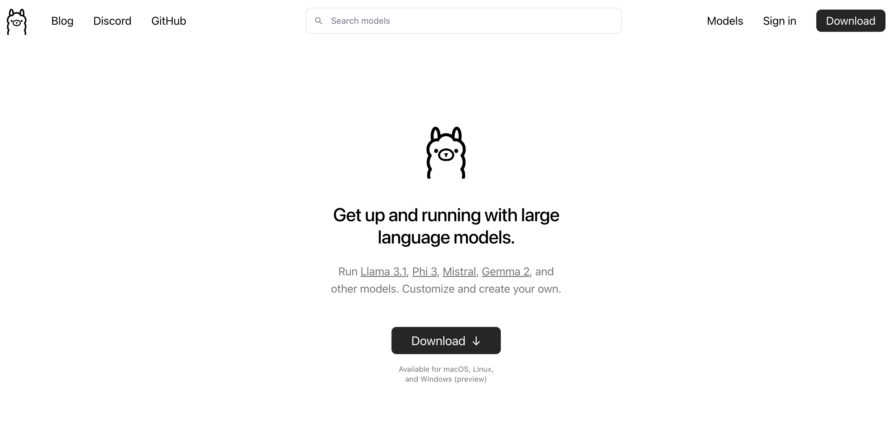 Ollama website